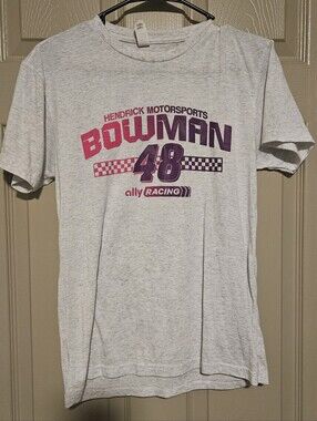 Hendrick Motorsports Bowman 48 Graphic Tee - Light Heather Gray/Pink